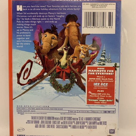 Ice Age: a Mammoth Christmas Special (DVD) Movie 20th Century Fox - Picture 3 of 4